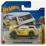 Hot Wheels VW T3 Custom Yarış Arabası, Koleksiyonluk Diecast Model, Sarı ve Beyaz, 3+ Yaş, Peak Pursuit Serisi, 1:64 Ölçek