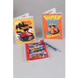 HOT WHEELS YENİ SEZON LİSANSLI HOT WHEELS SPIRALLI A6 ÇİZGİLİ NOT DEFTERİ / BLOKNOT VE 0.7 VERSATİL UÇLU KALEM
