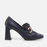 Hotiç 01AYH274810A680 Lacivert Hakiki Deri Kadın Loafer Ayakkabı