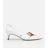 Hotiç 01AYH321410A900 KADIN Deri Beyaz Gold Tokalı Kısa Topuklu Stiletto