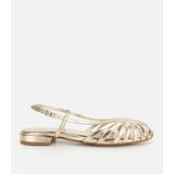 Hotiç 01AYH329730A540 KADIN Gold Metalik Bilekten Bağlamalı Düz Sandalet