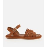 Hotiç 01SAH328090A370 KADIN Süet Deri Taba Yumuşak Dokulu Comfort Düz Sandalet