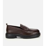 Hotiç 02AYH311850A480 Erkek Deri Kahverengi Yüksek Tabanlı Klasik Loafer