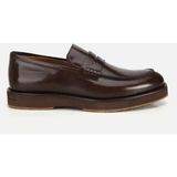 HOTİÇ Erkek Açma Deri Kahverengi Kalın Tabanlı Klasik Loafer