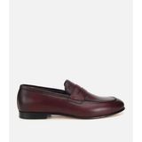 HOTİÇ Erkek Deri Bordo Klasik Loafer