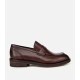 HOTİÇ Erkek Deri Kahverengi Klasik Loafer Ayakkabı