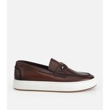 Hotiç Erkek Deri Kahverengi Metal Detaylı Günlük Loafer