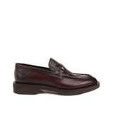 HOTİÇ Erkek Deri Kahverengi Örme Metal Detaylı Klasik Loafer