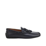 HOTİÇ Erkek Deri Lacivert Püskül Dikiş Detaylı Klasik Loafer