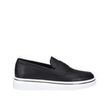 HOTİÇ Erkek Deri Siyah Metal Toka Detaylı Günlük Loafer