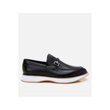 Hotiç Erkek Deri Siyah Spor Tabanlı Klasik Loafer