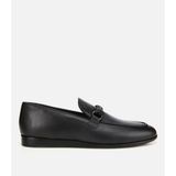 Hotiç Erkek Deri Siyah Toka Detaylı Klasik Loafer