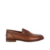 HOTİÇ Erkek Deri Taba Yumuşak Dokulu Baskılı Klasik Loafer