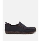 HOTİÇ Erkek Nubuk Deri Lacivert Rahat Günlük Loafer