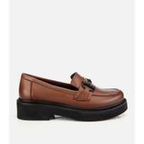 Hotiç Kadın Deri Kahverengi Kalın Tabanlı Klasik Loafer 01ayh314410a410 01ayh314410a410 Kahverengi
