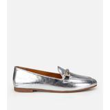 HOTİÇ Kadın Deri Lame Metalik Klasik Loafer
