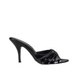 HOTİÇ Kadın Deri Siyah Metal Tokalı Topuklu Terlik