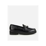 Hotiç Kadın Rugan Deri Siyah Tokalı Klasik Loafer