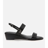 HOTİÇ Kadın Siyah Dolgu Topuklu Sandalet, SİYAH-BLACK, 39 EU