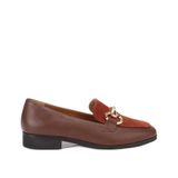 HOTİÇ Kadın Süet Deri Acı Kahverengi Tokalı Klasik Loafer
