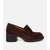 Hotiç Kadın Süet Deri Kahverengi Kalın Topuklu Klasik Loafer 01ayh312760a480 01ayh312760a480 Kahverengi