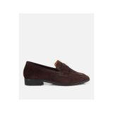 Hotiç Kadın Süet Deri Kahverengi Yumuşak Dokulu Klasik Loafer