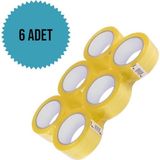 Hotmelt Bant 45MM x 100 cm Yüksek Kaliteli Kopmayan Bant, Koli Bandı, Taşınma Bandı - Sarı - 6 Adet