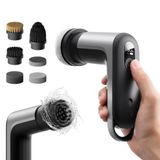 HOTO Grip Akülü Elektrikli Spin Scrubber, IPX7 Su Geçirmez, Hafif 0,3 kg ve 6 Fırça Başlığı, Banyo, Mutfak, Fayans, Duş için Güçlü Temizleme Temizleyici