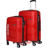 Hotowa Gold PP 8011 Kırmızı TSA Kilitli İkili Set Valiz