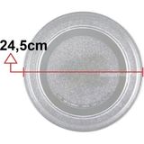 Hotpoint Ariston Indesit Mikrodalga Düz Taban Cam Tabak Tepsi 24,5cm 245MM