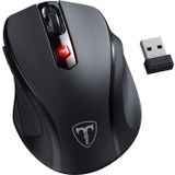 HOTWEEMS Kablosuz fare, D-09 bilgisayar faresi, USB kablosuz fare, dizüstü bilgisayar için, Ergo Grips, Lightspeed 5 seviyeli 2400 DPI, 16 ay pil, PC Mac Chromebook için taşınabilir, 6 tuşlu,