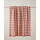 Houndstooth Koltuk Şalı 130X170 cm Turuncu