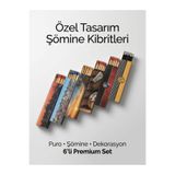 House 6’lı Özel Tasarım Puro Şömine Kibritleri Premium Set - Puro, Şömine ve Dekorasyon İçin