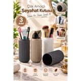 House Bird 3 Adet Çok Amaçlı Seyahat Kutusu Diş Fırçası Gözlük Makyaj Fırçası Organizer Kutu