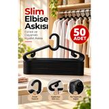 House Bird 50 Adet Elbise Askısı Esnek Dayanıklı Kıyafet Gömlek Ceket Pantolon Askısı