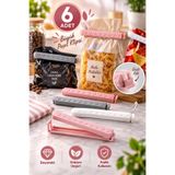 House Bird 6’lı 11 cm Büyük Poşet Klipsi Gıda Saklama Kapatma Mandalı Çok Amaçlı Paket Klipsi