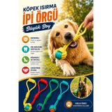 House Bird Büyük Boy Köpek Isırma İpi Örgü Oyuncak Dayanıklı Diş İpi Çekiştirme ve Oyun Topu