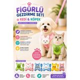 House Bird Figürlü Kedi Köpek Göğüs Tasması ve Gezdirme İpi Seti Ayarlanabilir Yumuşak Dokulu