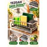 House Bird Mutfak Tezgah Üstü Düzenleyici Sıvı Sabunluk Deterjanlık Süngerlik Organizer