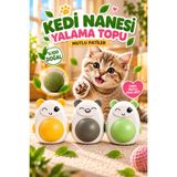 House Bird Panda Kedi Nanesi Yalama Topu Dönen Catnip Kedi Oyuncağı Doğal 1 Adet