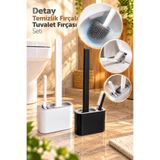 House Bird Silikon Bükülebilir 2'li Detay Temizlik Fırçalı Tuvalet Fırçası Seti Duvara Monte WC Temizlik Fırçası