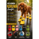 House Bird Su Geçirmez Yansıtıcı Köpek Yağmurluk Botu Kaymaz Tabanlı Ayarlanabilir Pati Koruyucu