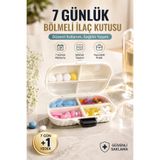 House Bird Taşınabilir 7 Günlük Bölmeli İlaç Kutusu – Hap Vitamin Takı Düzenleyici Saklama Kutusu