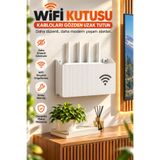 House Bird WiFi Modem Saklama Kutusu Duvara Monte Kablo Gizleyici Dekoratif Düzenleyici Organizer