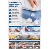 House Bird Yorgan Kılıfı ve Çarşaf Sabitleyici Düğme Seti – Kaymaz Pratik Tutucu Klips