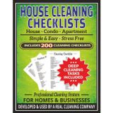 HOUSE CLEANING CHECKLISTS BOOK (200) • For Regular Daily & Deep Cleaning Use: Professional Home Cleaning Checklist System | 200 Cut Out/Tear Out ... Airbnb, & Cleaning Companies | 8.5x11 Inches
