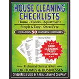 HOUSE CLEANING CHECKLISTS BOOK • For Regular Daily & Deep Cleaning Use: Professional Home Cleaning Checklist System | 50 Cut Out/Tear Out Housekeeping ... Airbnb, & Cleaning Companies | 8.5x11 Inches