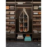 House & More 6 Gözlü Askılı El Çantası Düzenleyici Organizer - Toz Koruyucu Dolap Içi Çanta Asıcı (Gri, Lacivert, Krem)