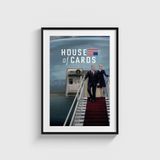 House of Cards Dizi Posteri Tablo Çerçeveli Poster Duvar Dekorasyonu - 21 x 30 - Siyah Çerçeveli