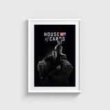 House of Cards Dizi Posteri Tablo Çerçeveli Poster Duvar Dekorasyonu - 30 x 40 - Beyaz Çerçeveli